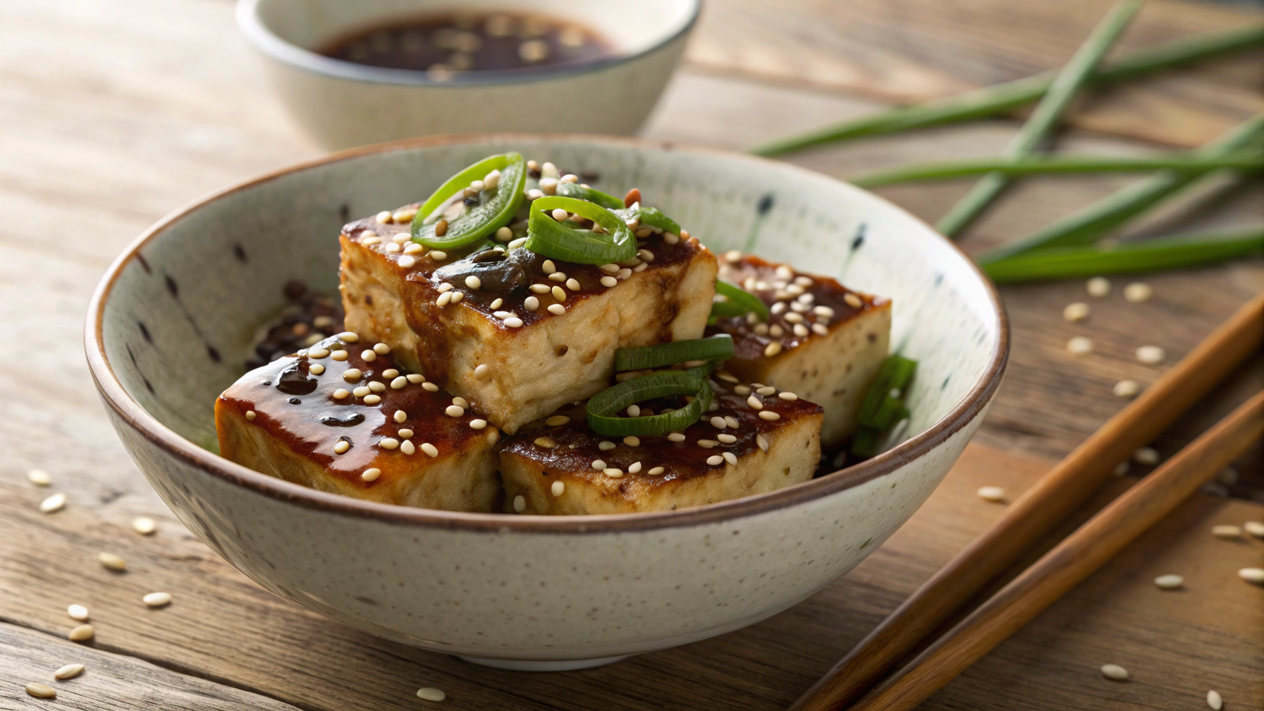 Keto Vegan Sesame Crusted Tofu