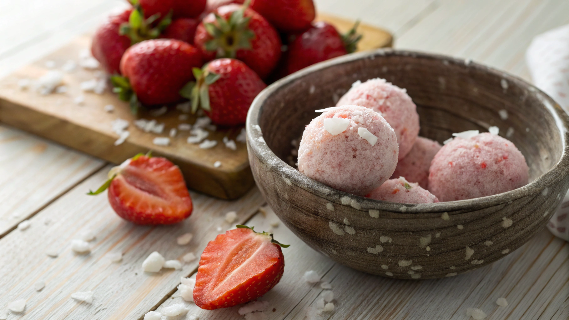 Keto Vegan Strawberry Fat Bomb Bites