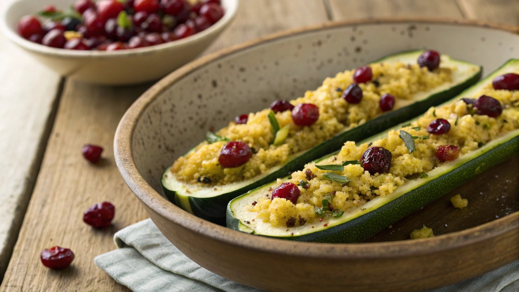 Keto Vegan Zucchini Boats with Stuffing