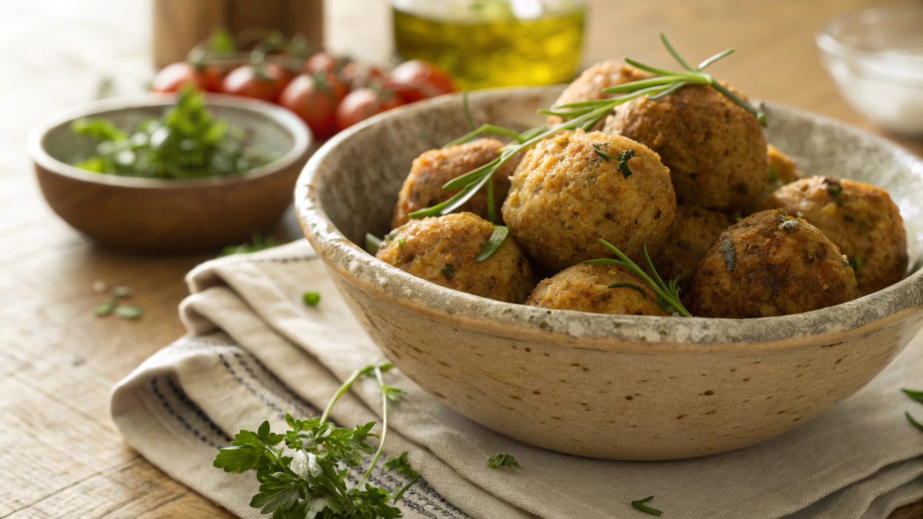 Keto Vegetarian Stuffing Balls