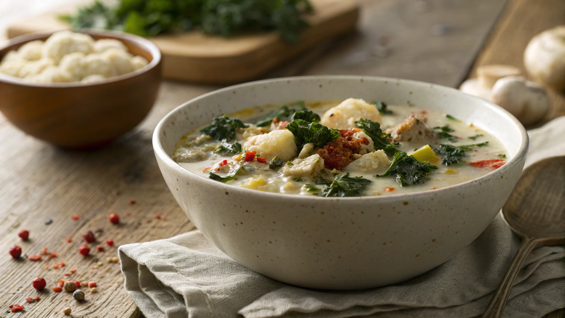 Keto Vegetarian Zuppa Toscana