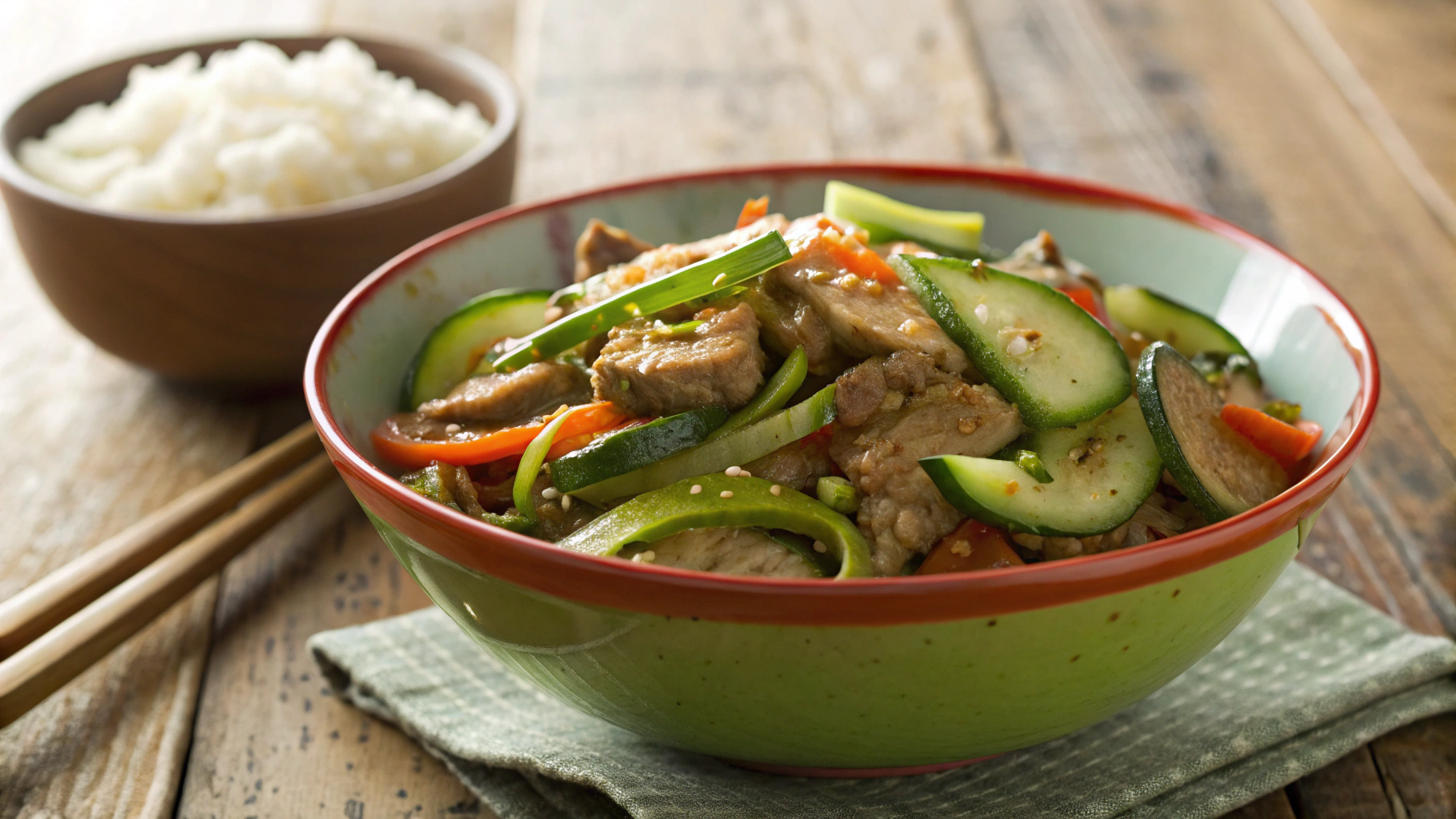 Keto Vietnamese Pork and Cucumbers