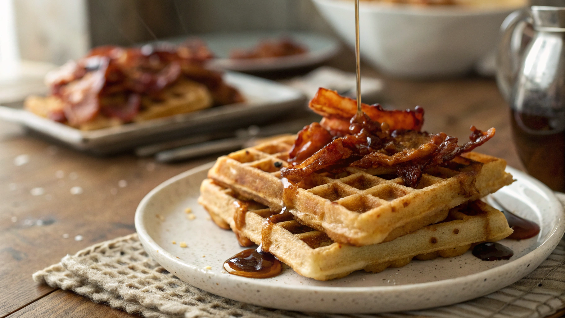 Keto Waffles And Bacon