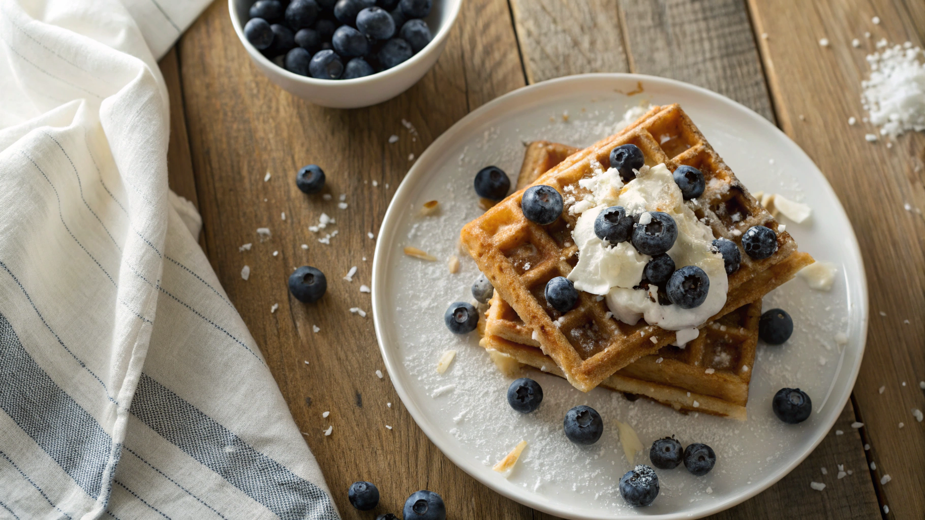 Keto Waffles with Coconut Flour