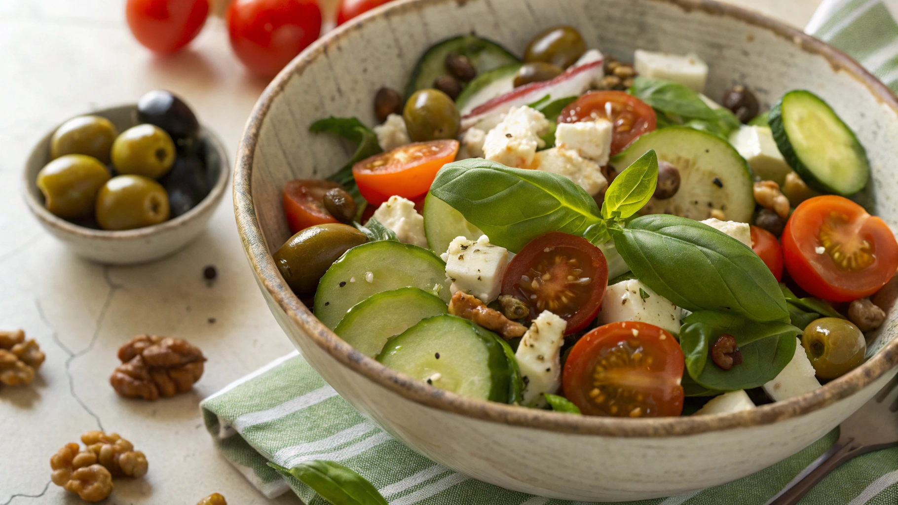 Keto Walnut, Olive and Caper Salad