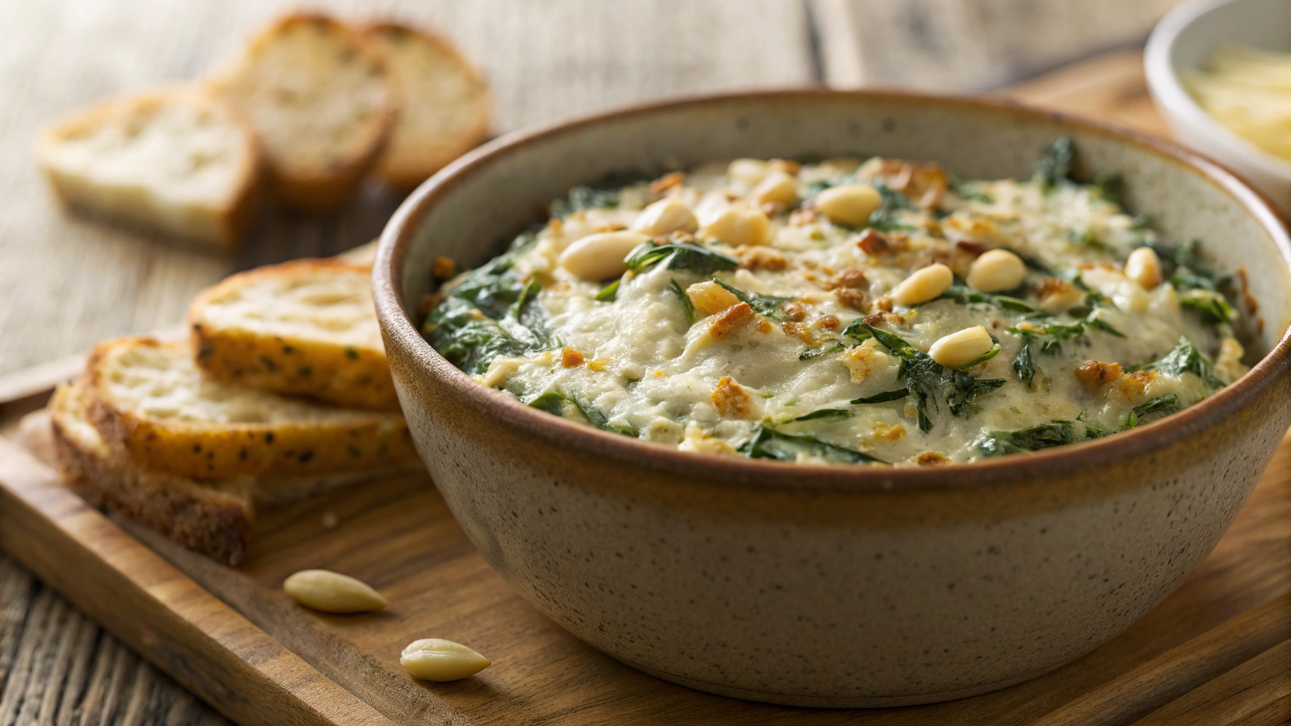 Keto Warm Spinach, Artichoke And Blue Cheese Dip