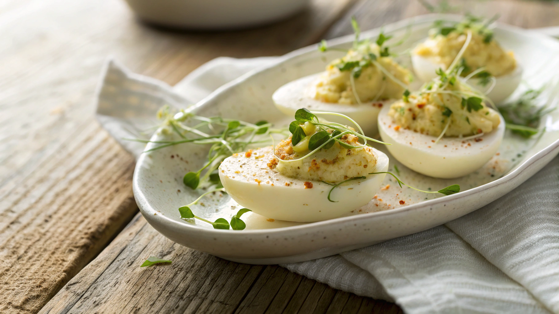 Keto Wasabi Ginger Deviled Eggs