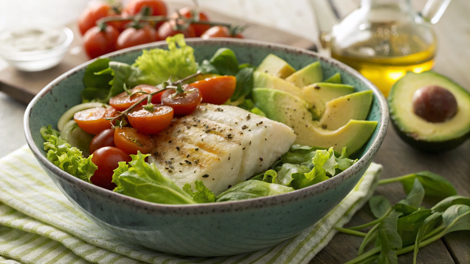 Keto White Cod Taco Bowl