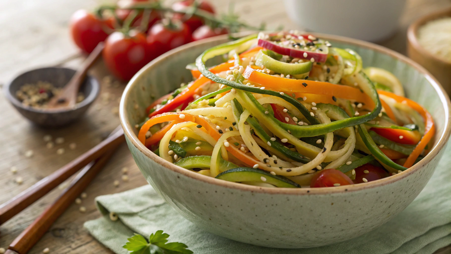 Keto Zucchini Noodle Salad
