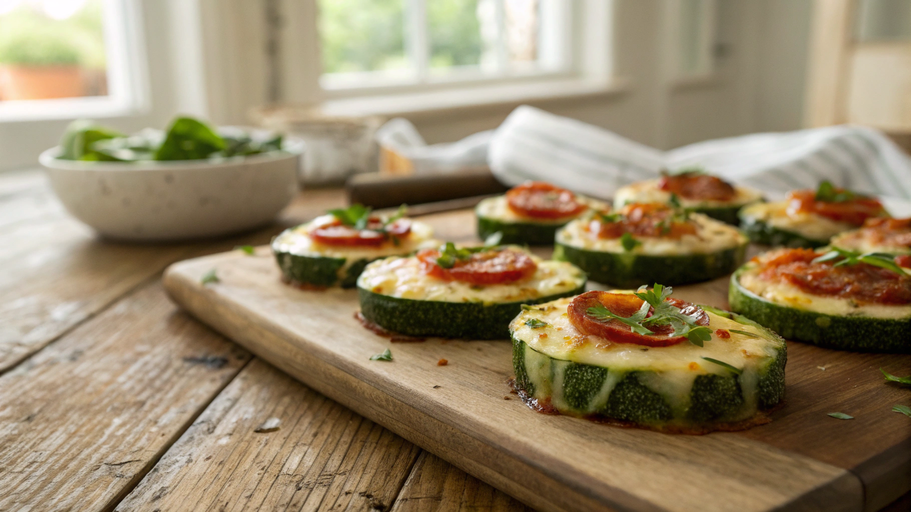 Keto Zucchini Pizza Bites