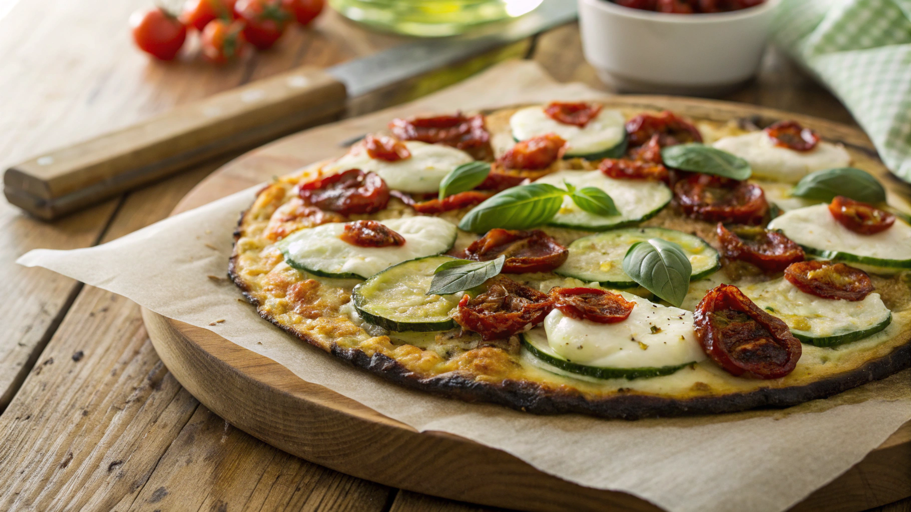 Keto Zucchini Pizza Crust