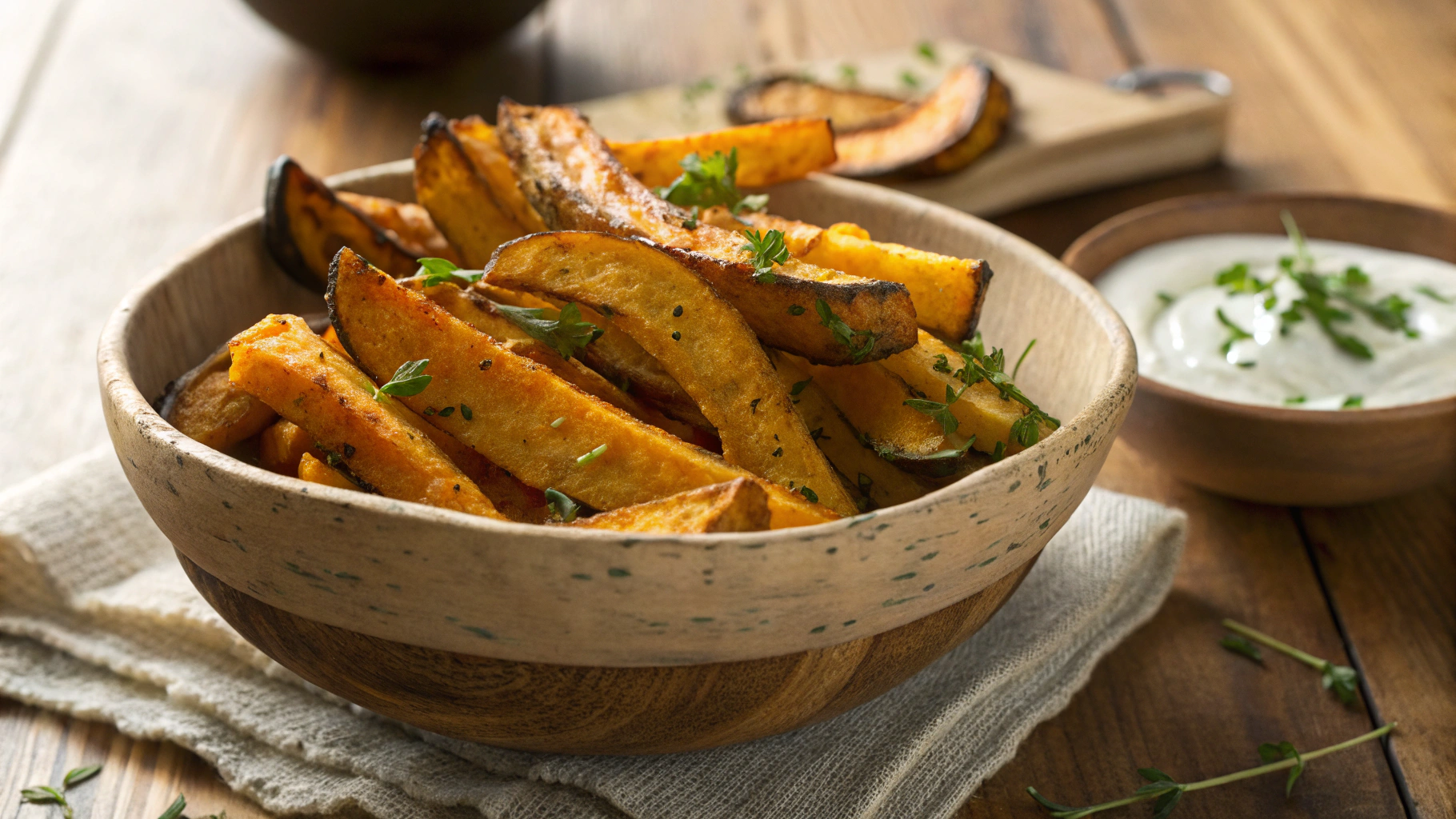 Low Carb Air Fryer Acorn Squash French Fries