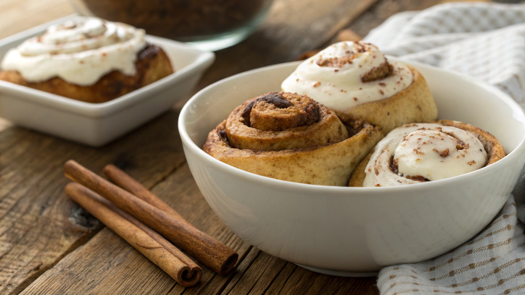 Low Carb Air Fryer Cinnamon Rolls W Cream Cheese Icing
