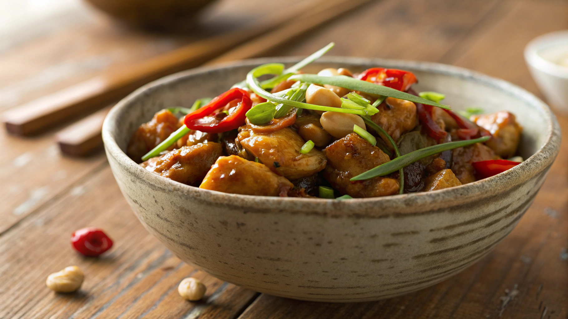 Low Carb Air Fryer Kung Pao Chicken