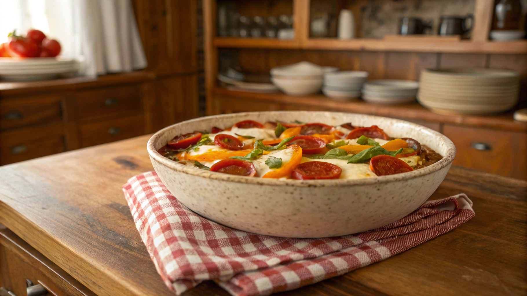 Keto Air Fryer Pepperoni Hamburger Mushroom Olive Bowls