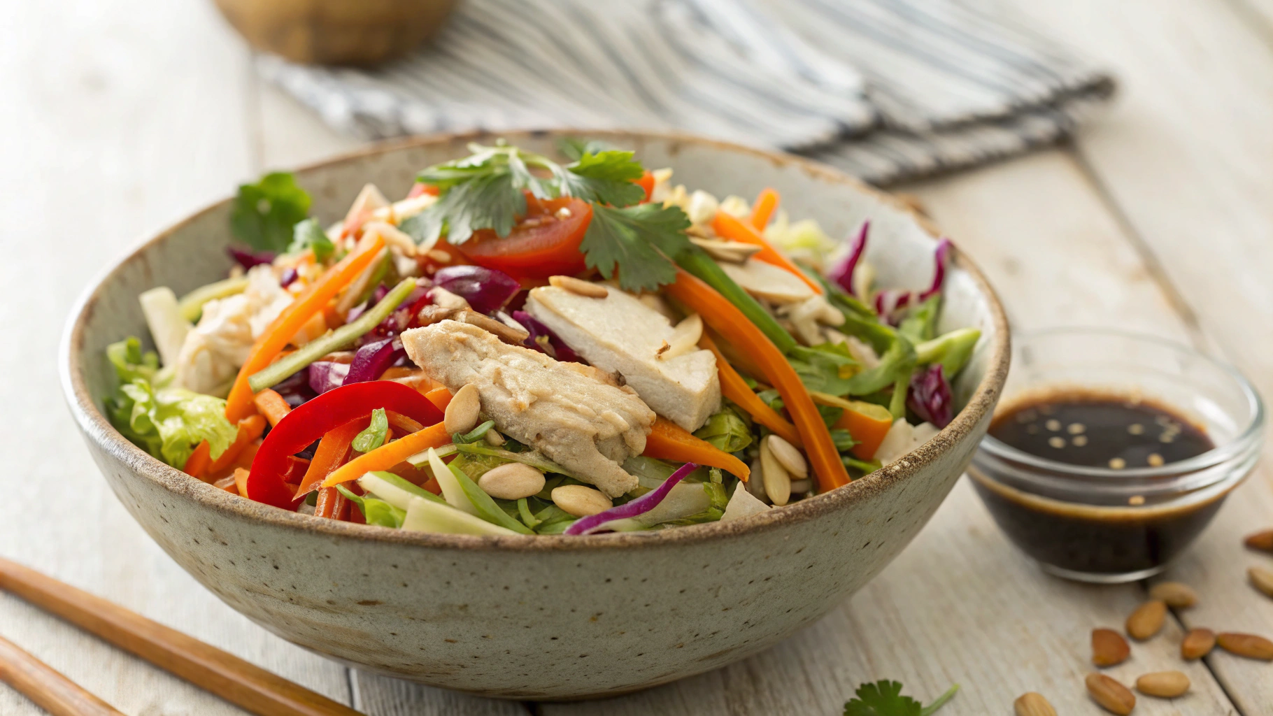Low Carb Asian Chopped Chicken Salad