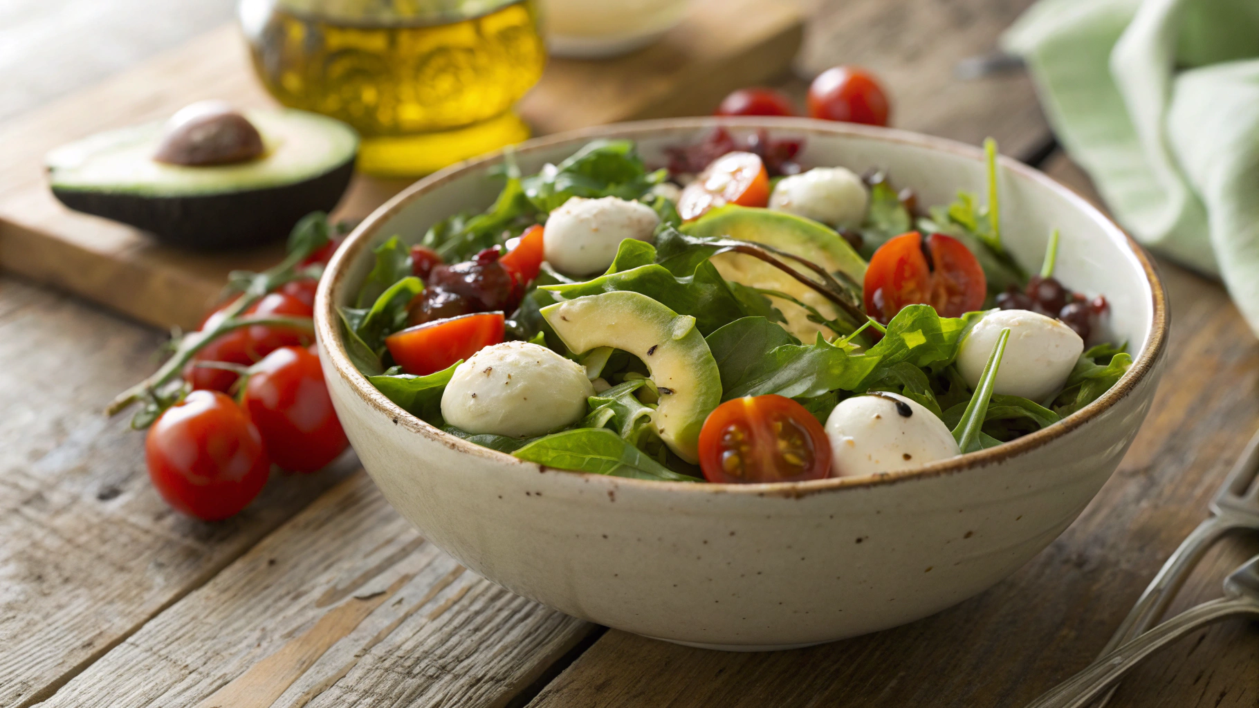 Keto Avocado Mozzarella Salad