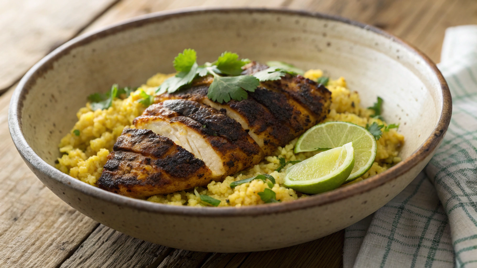 Keto Baja Chicken w Spicy Curry Rice