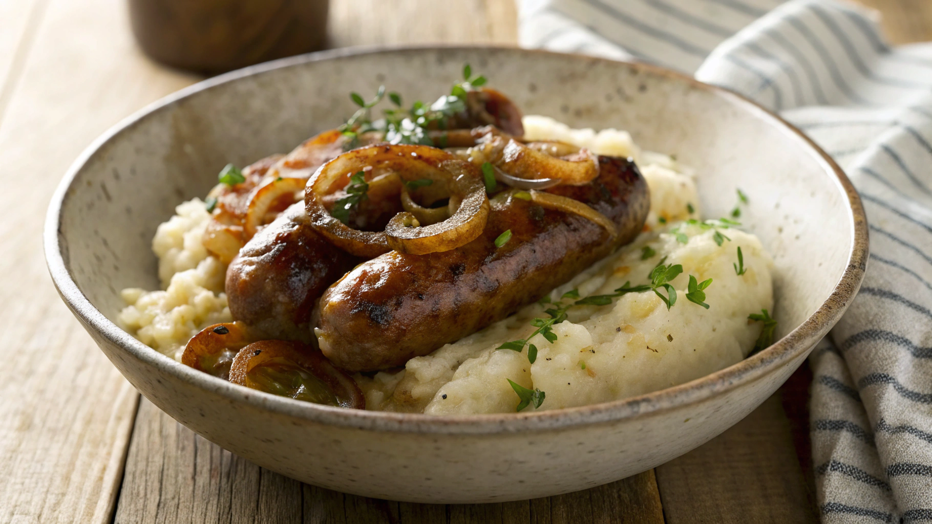 Low Carb Bangers and Mash