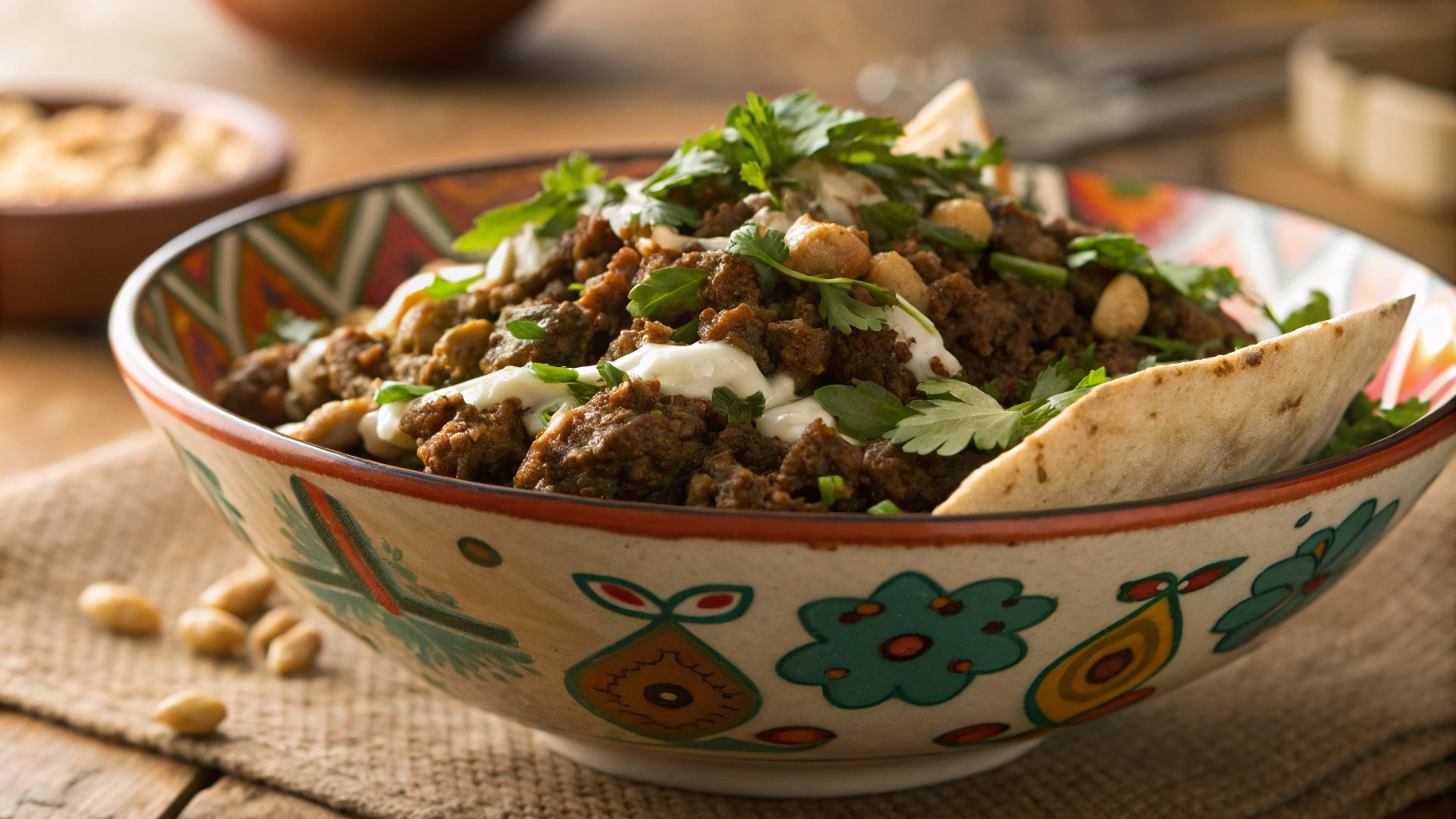 Low Carb Beef Fatteh