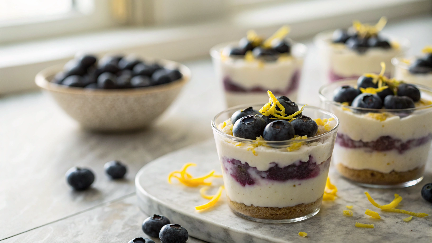 Low Carb Blueberry Cheesecake Cups