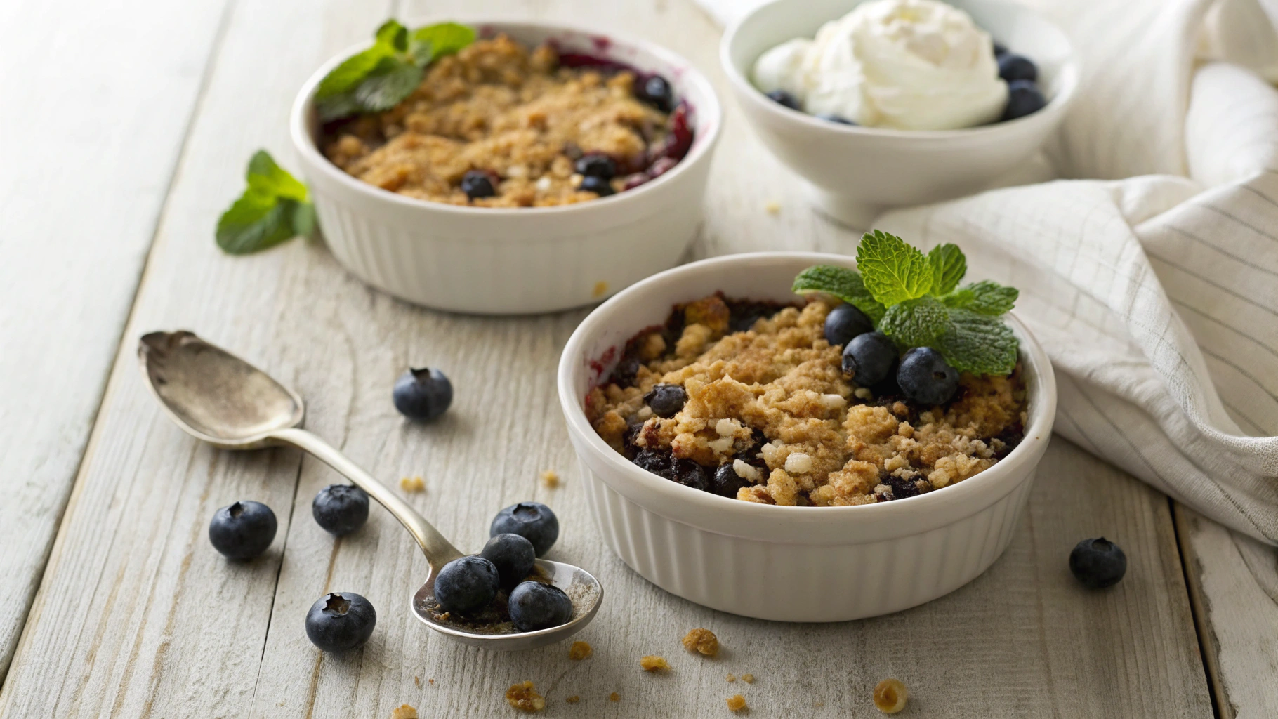 Low Carb Blueberry Crumble