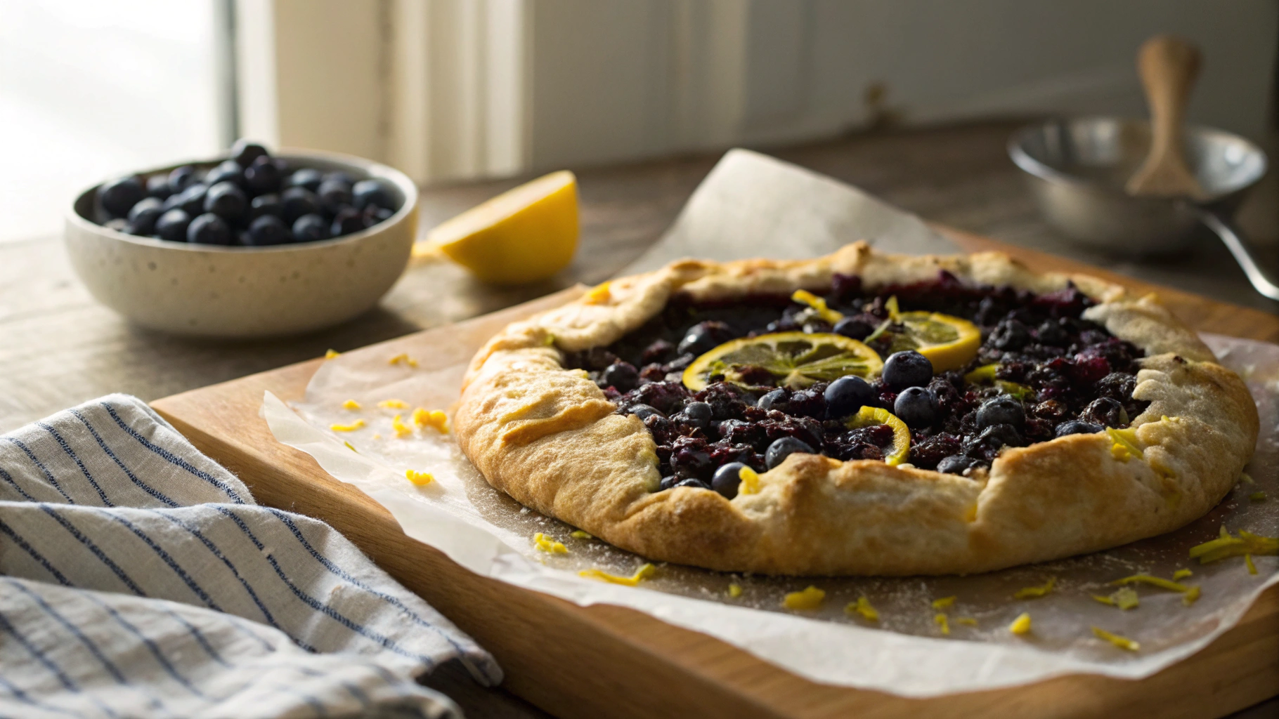 Low Carb Blueberry Ricotta Galette