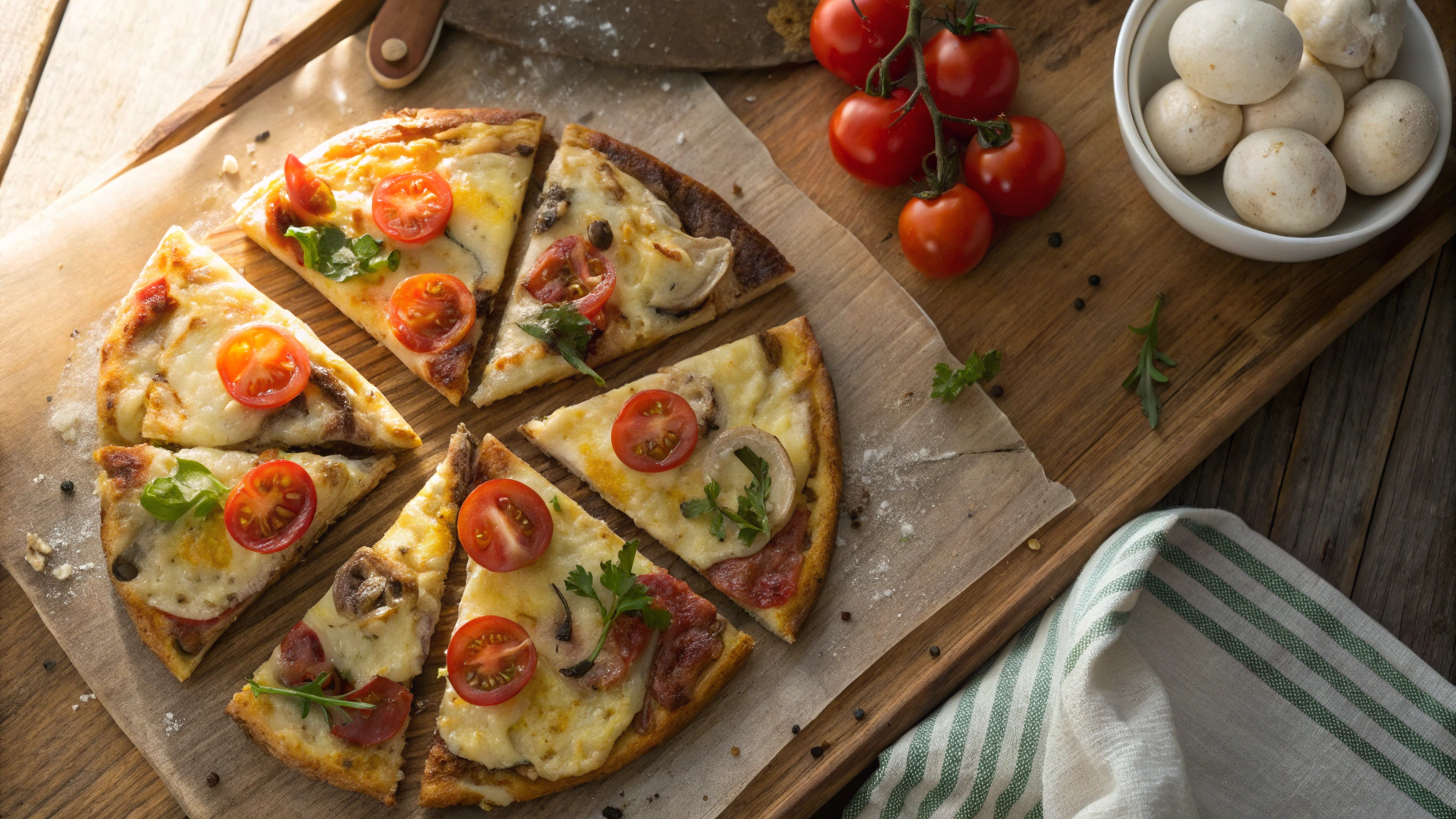 Low Carb Breakfast Fathead Pizza