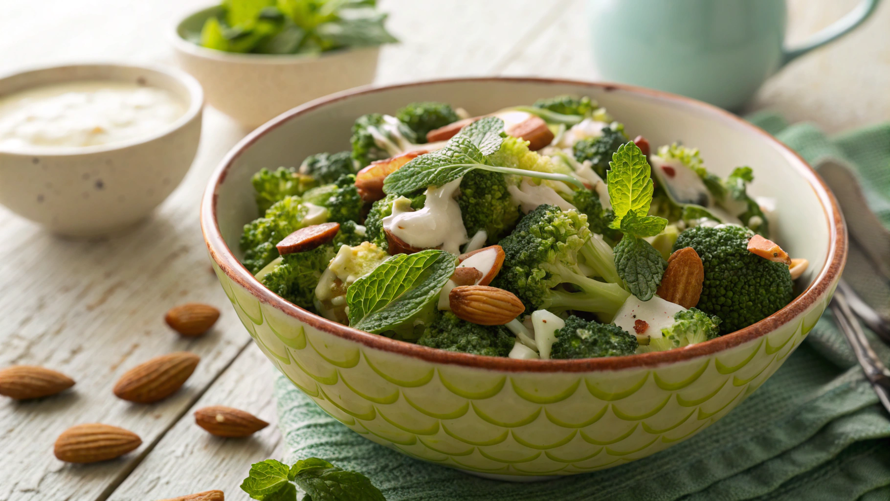 Low Carb Broccoli And Almond Salad