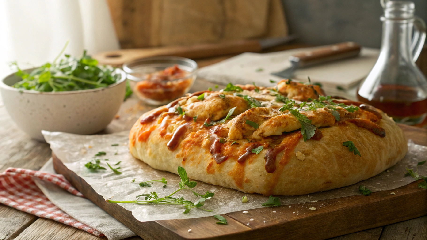 Keto Buffalo Chicken Stuffed Bread