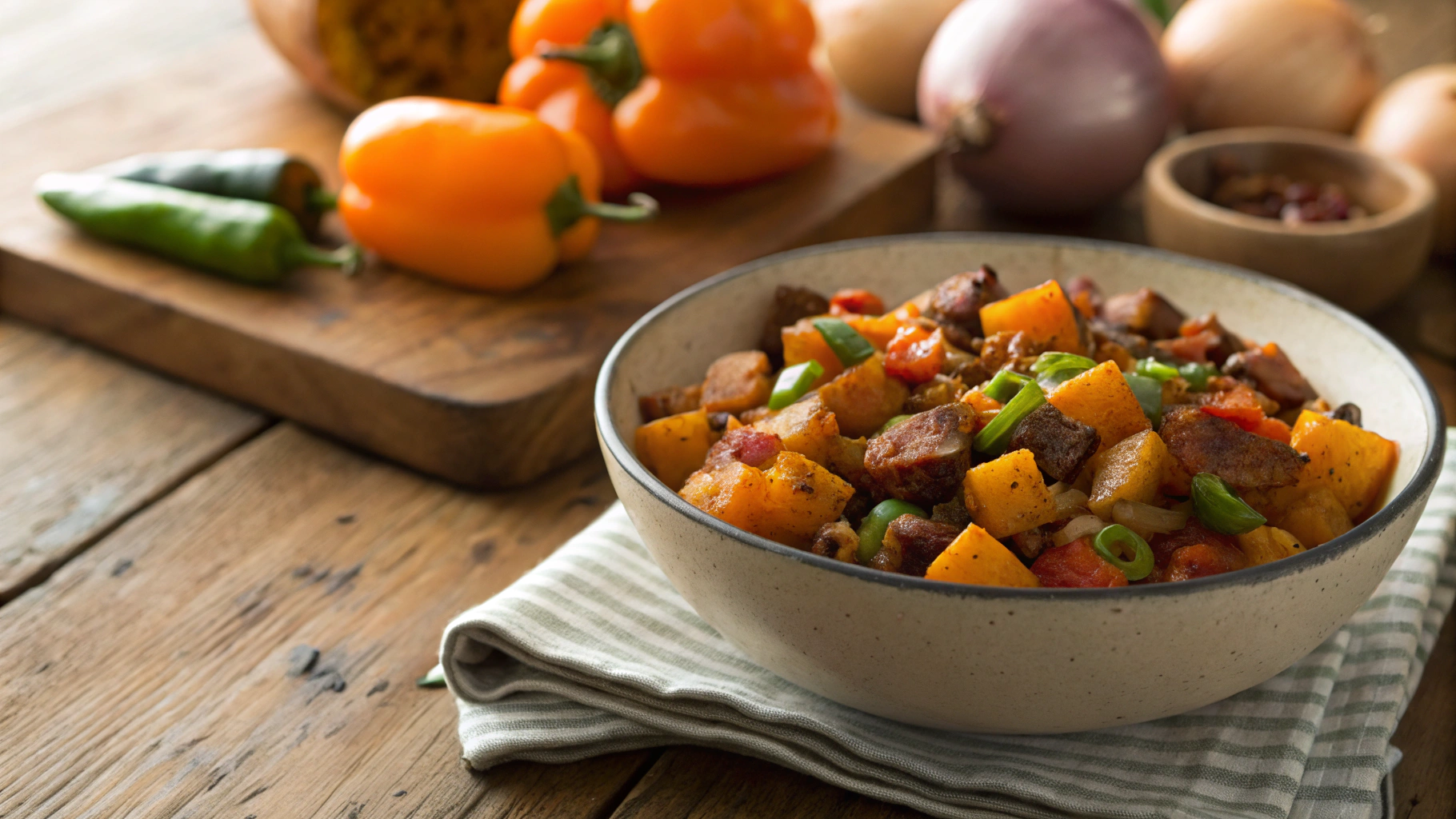 Low Carb Butternut Squash Breakfast Hash