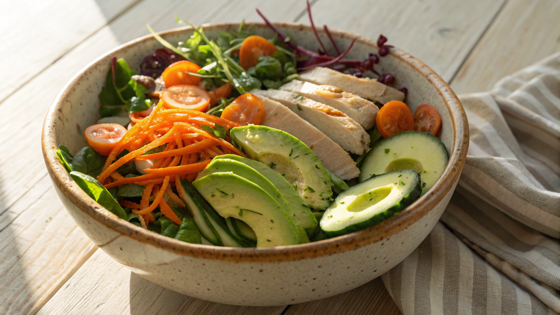 Low Carb California Breakfast Salad With Vinaigrette