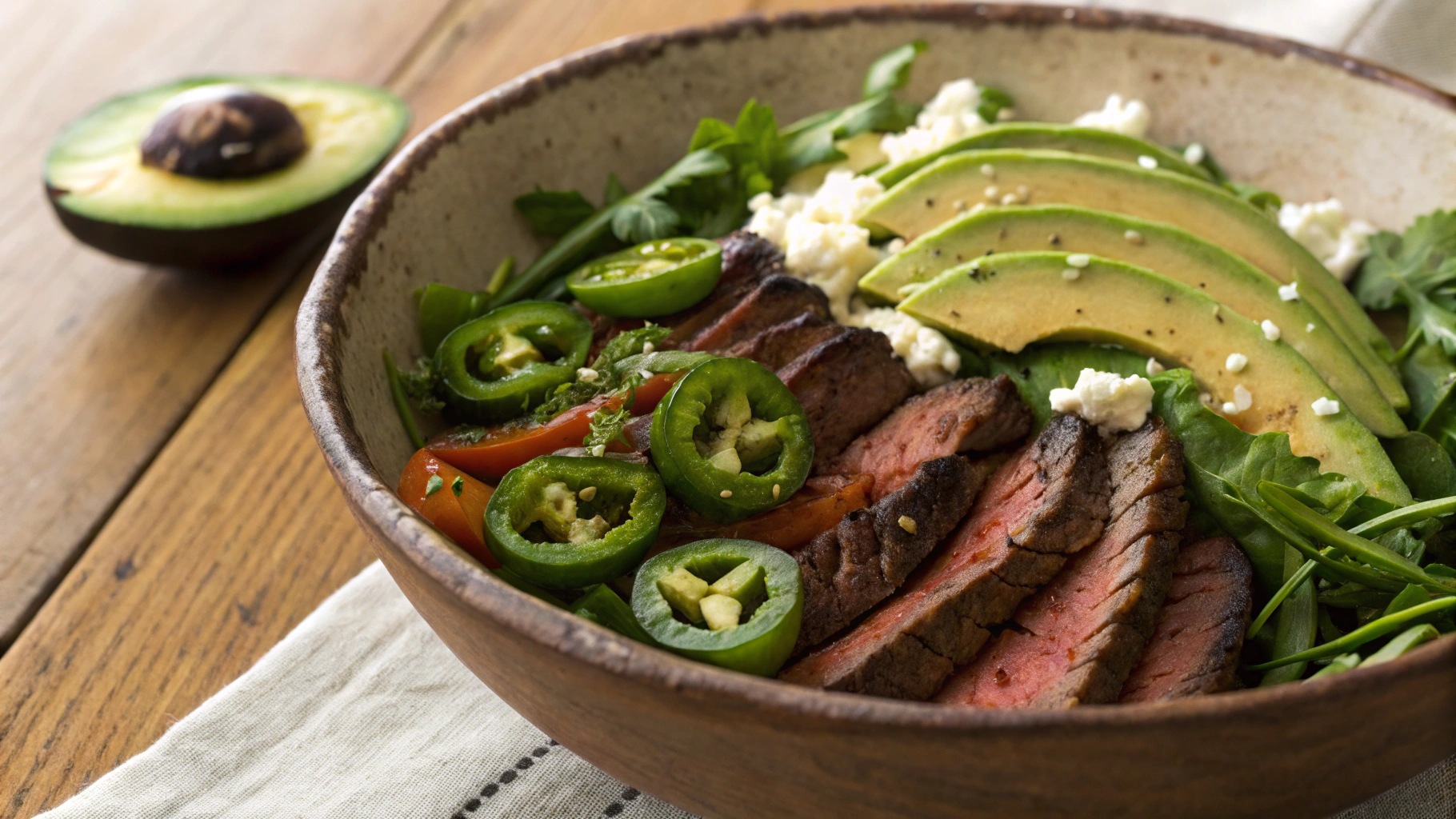Low Carb Carne Asada w Roasted Cheddar Jalapenos