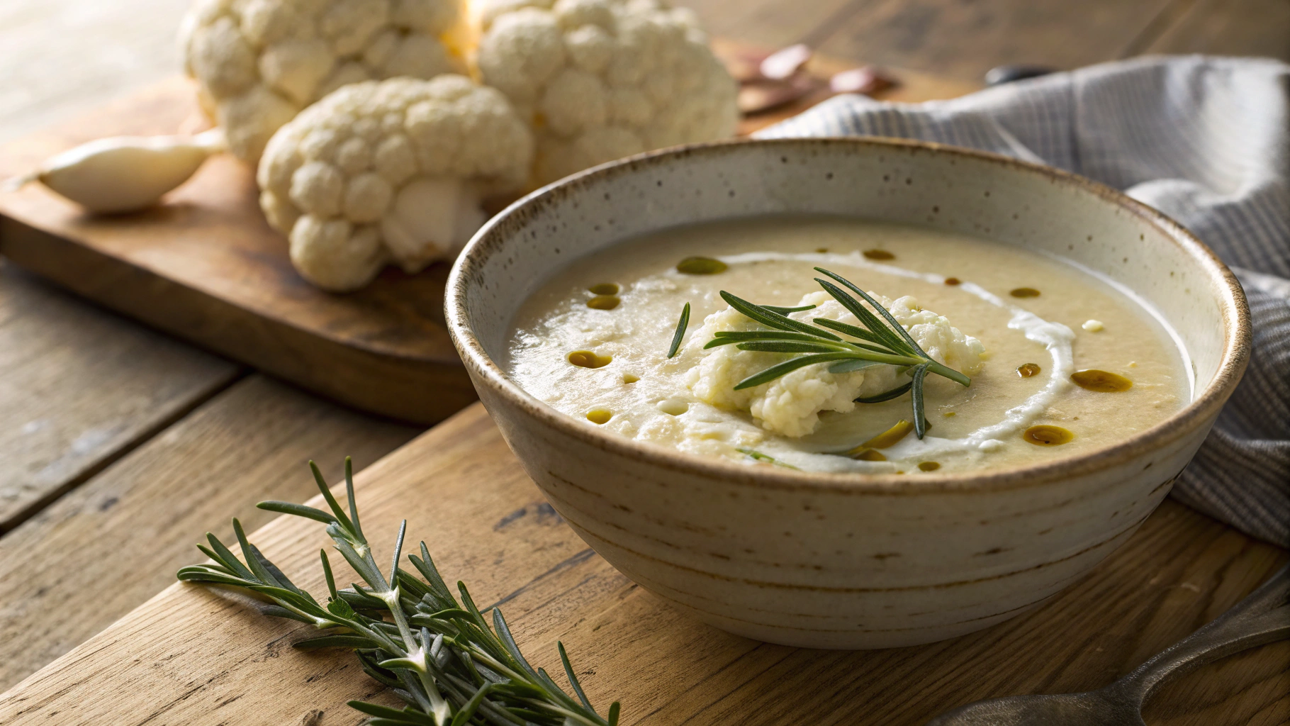 Low Carb Cauliflower and Leek Soup