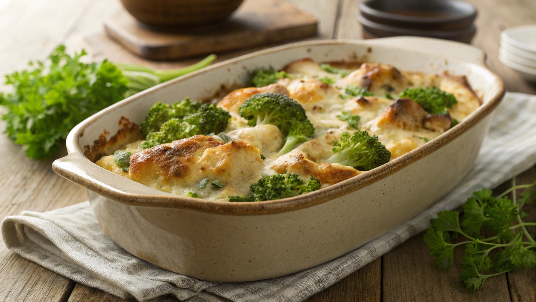 Low Carb Chicken Broccoli And Cheese Bake