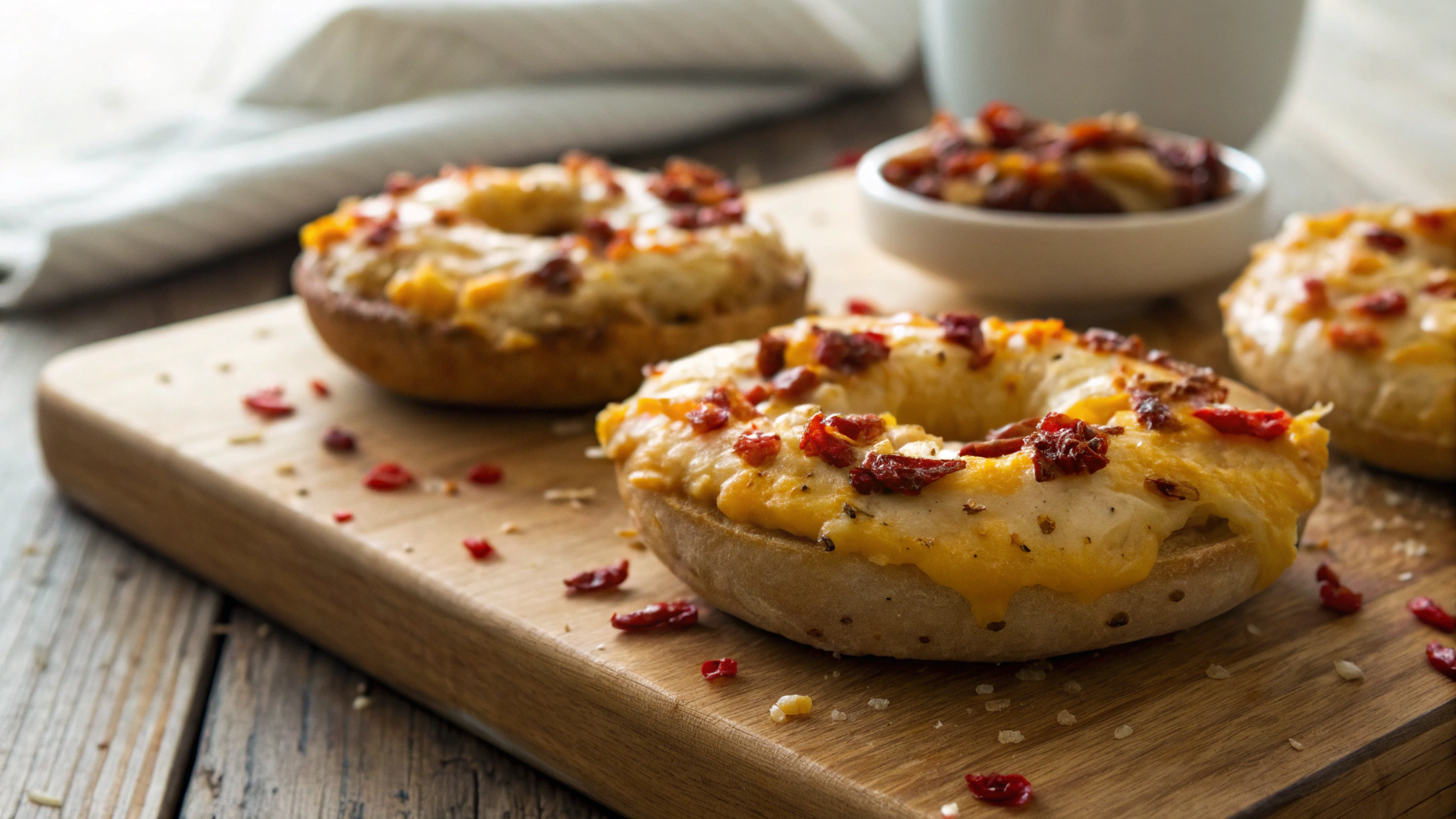 Low Carb Chili Cheese Bagel