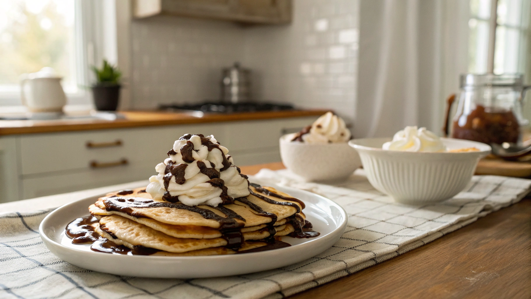 Low Carb Chocolate and Cream Crepes