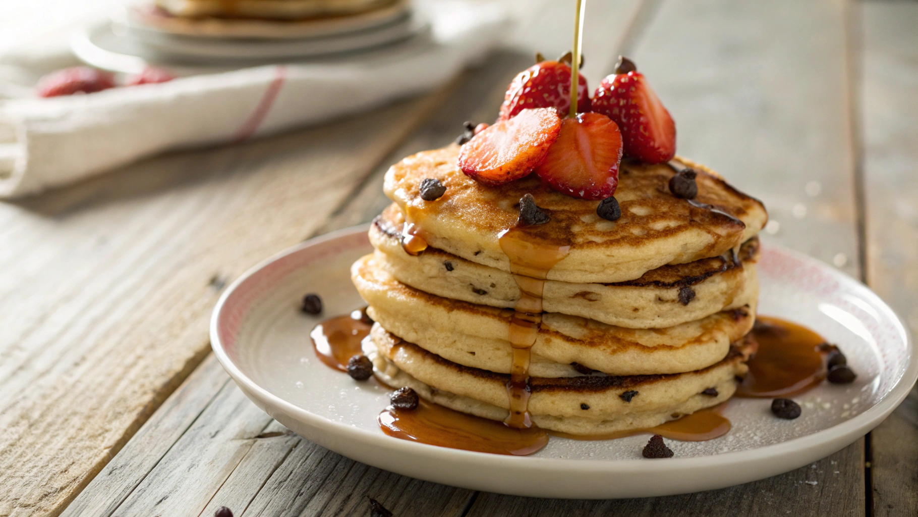 Keto Chocolate Chip Pancakes