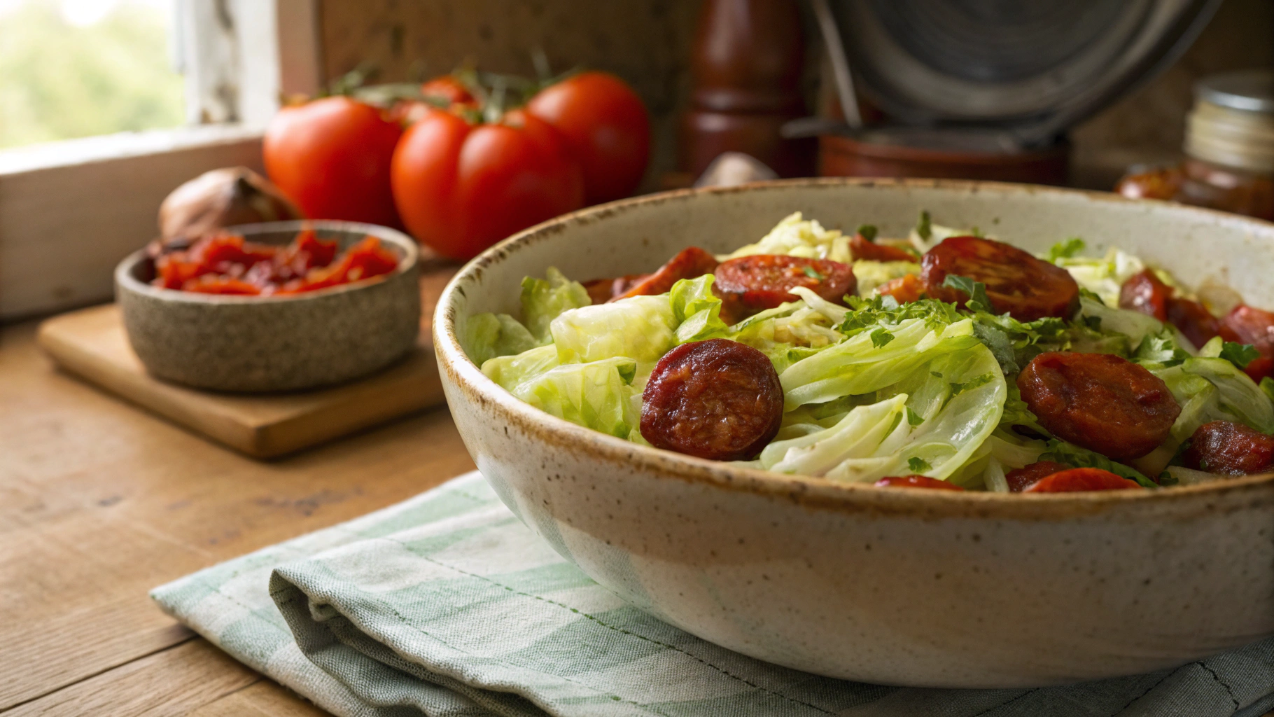 Keto Chorizo And Braised Cabbage