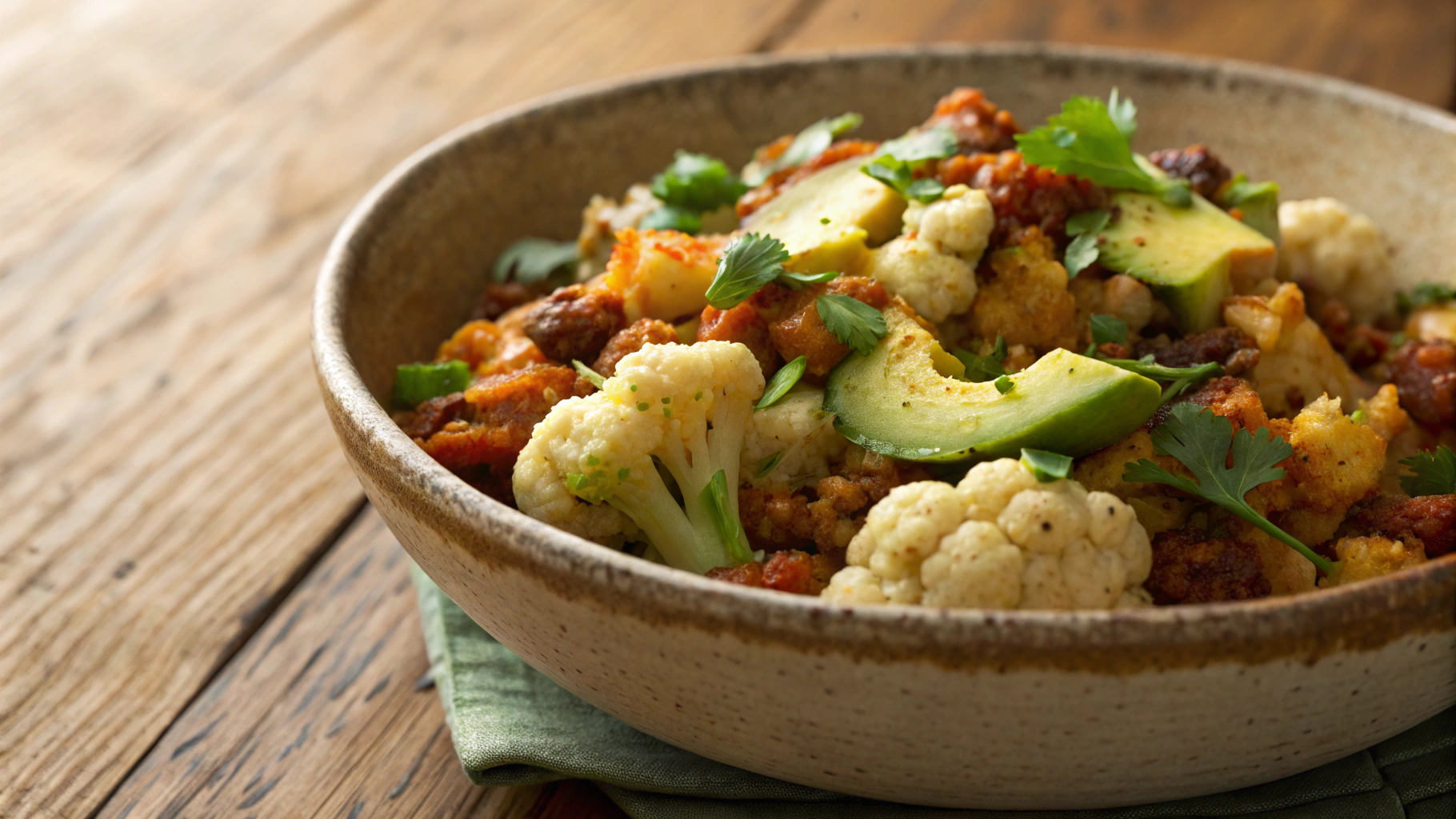 Low Carb Chorizo And Mozzarella Hash