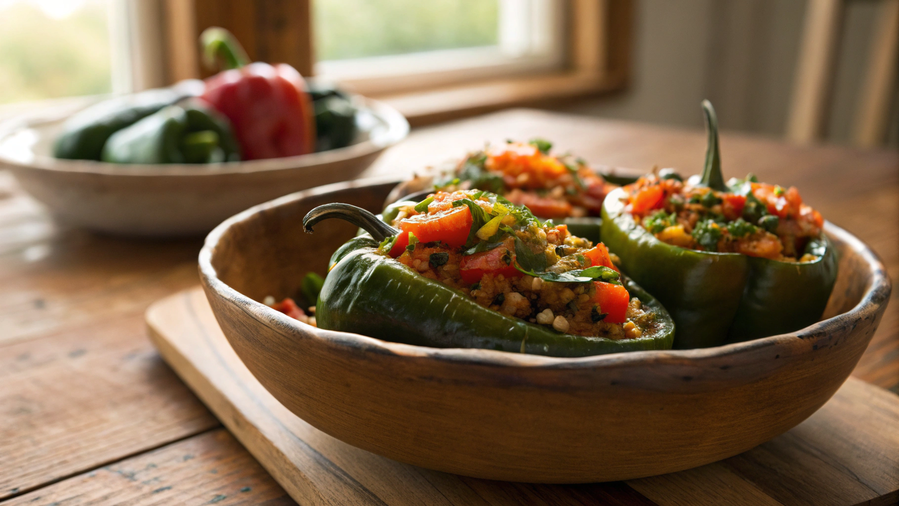 Low Carb Chorizo Stuffed Poblano Peppers