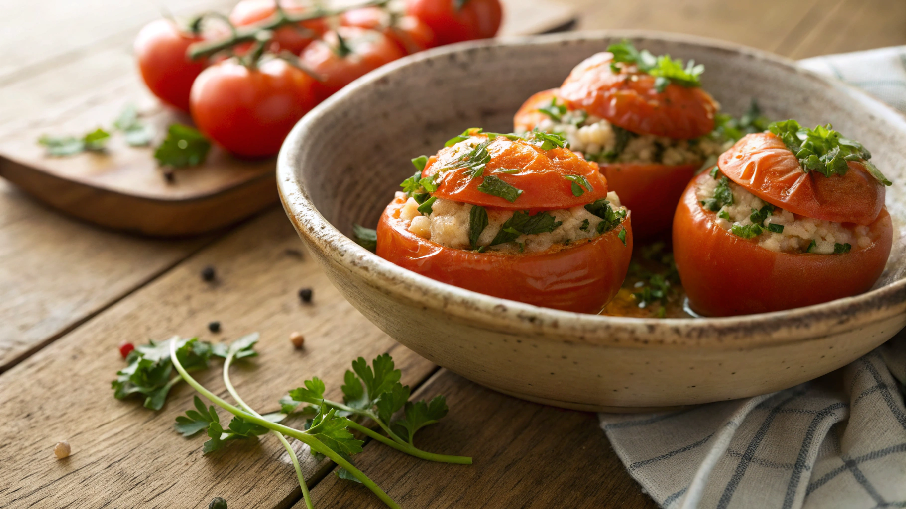 Low Carb Chorizo Stuffed Tomatoes