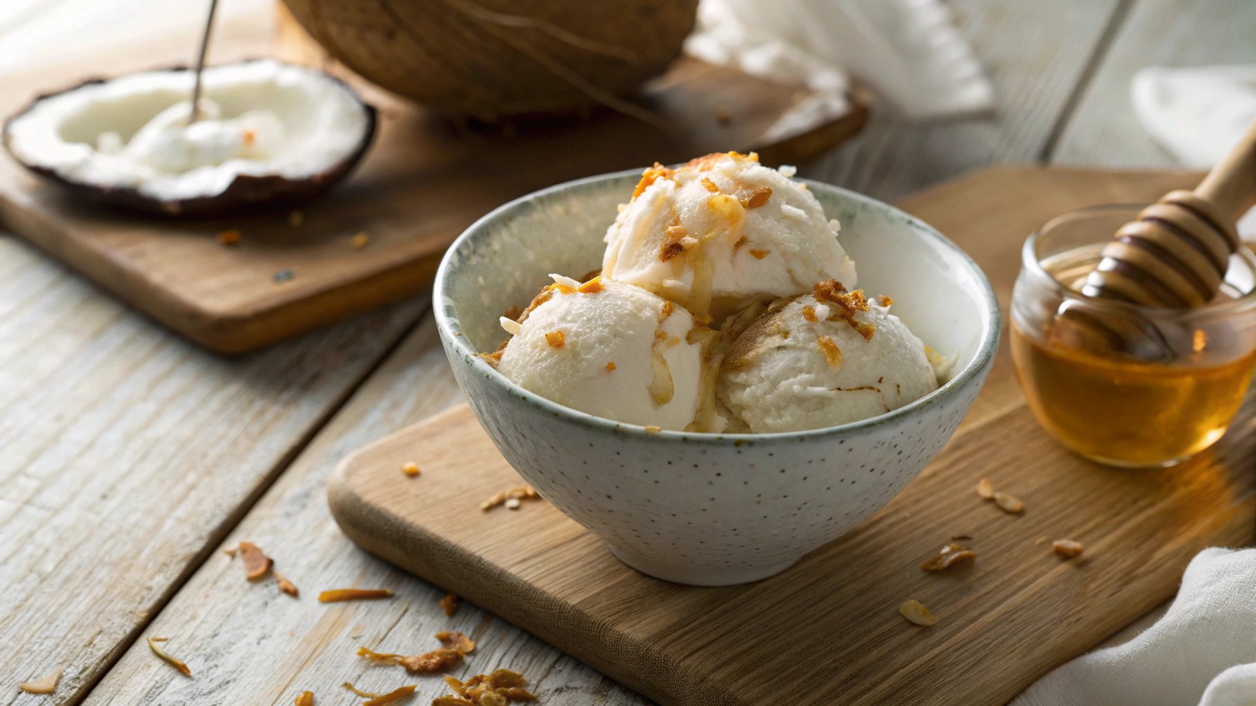 Keto Coconut Crunch Ice Cream