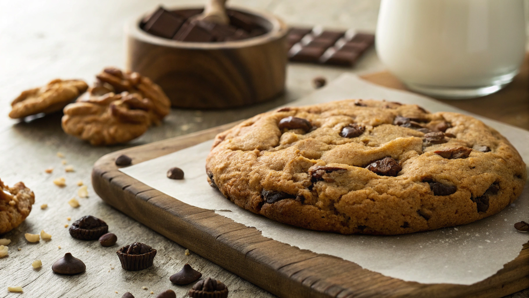 Low Carb Colossal Chocolate Chip Cookies