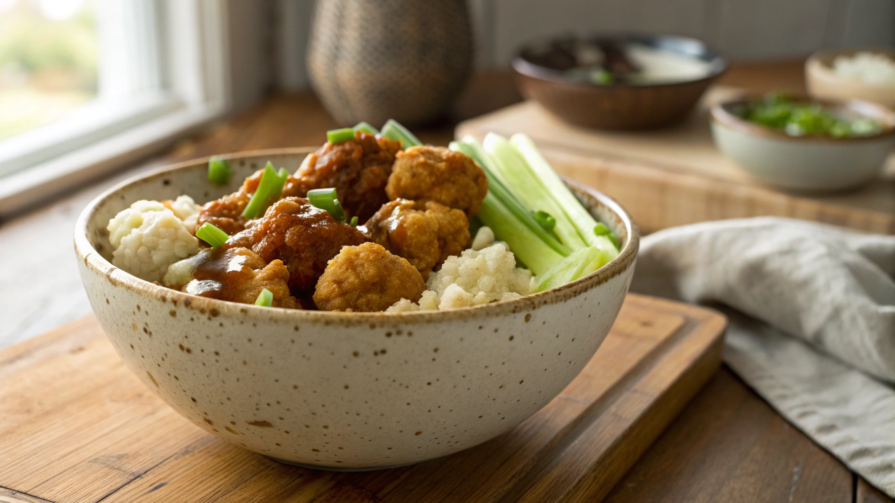 Low Carb Copycat Popcorn Chicken Bowl