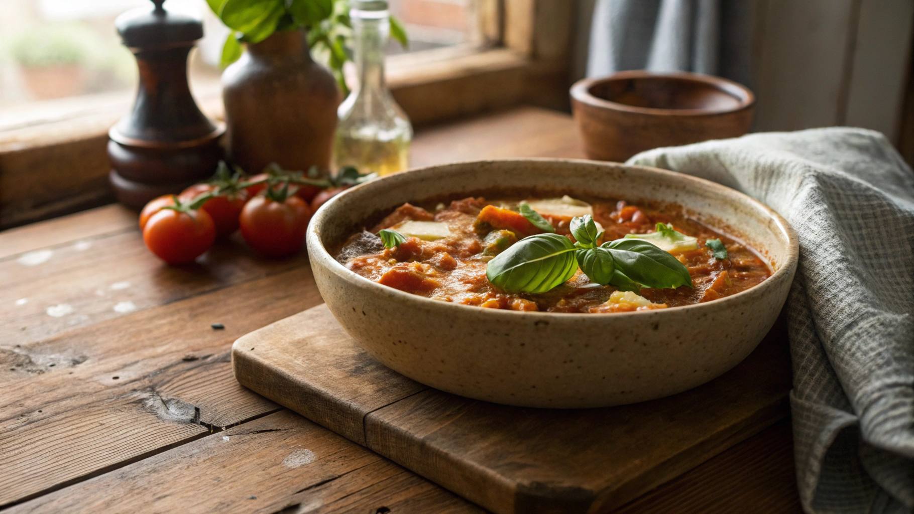 Low Carb Crock Pot Sausage Pizza Stew