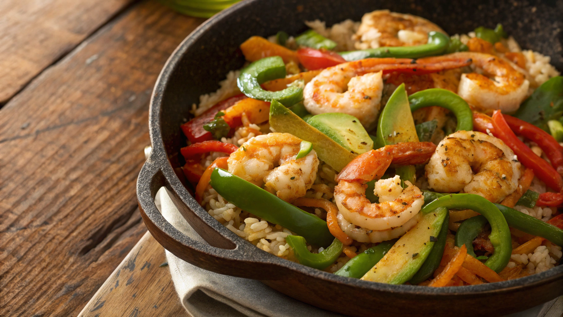 Keto Fajita Shrimp Skillet