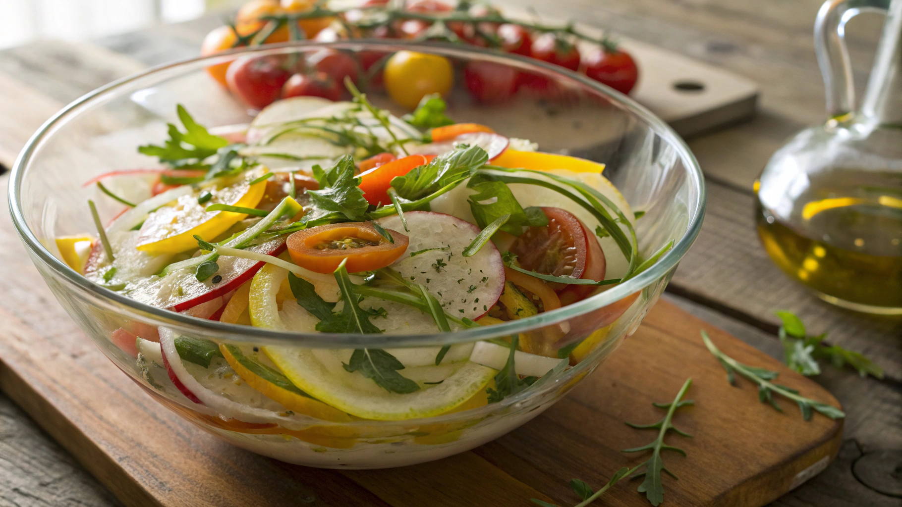 Keto Fennel, Cucumber and Radish Carpaccio