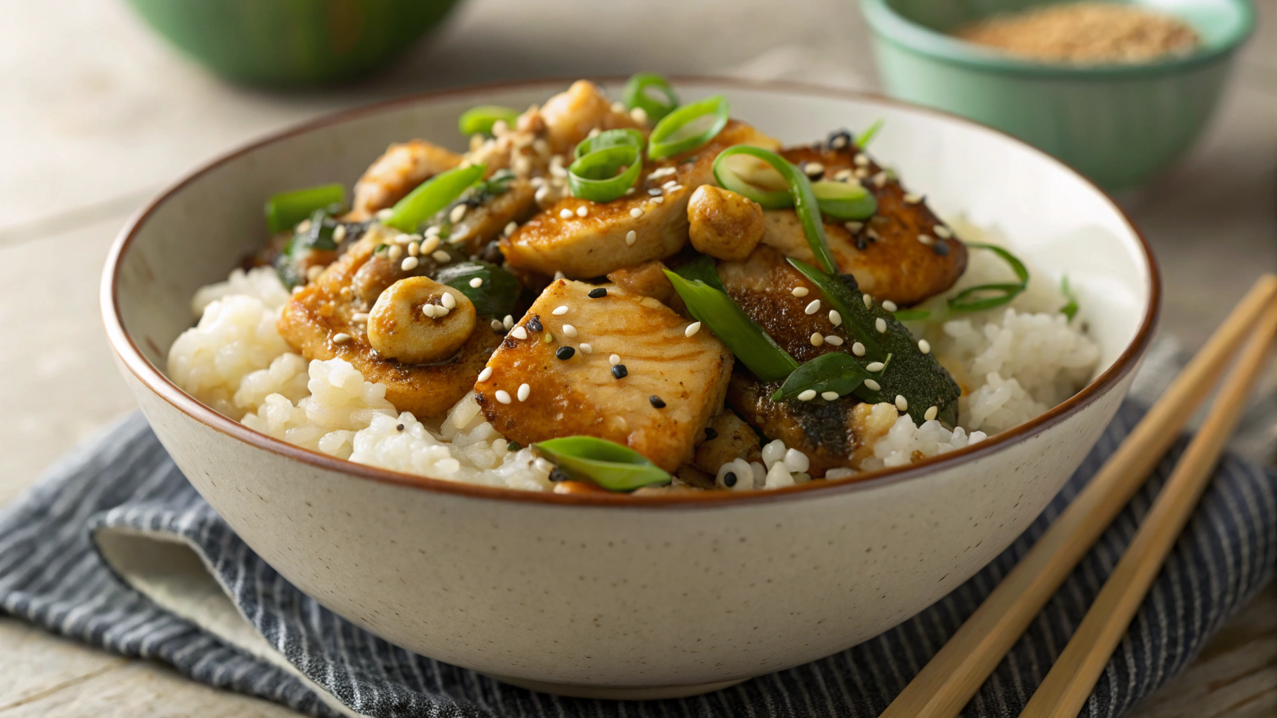 Low Carb Fish Stir Fry w Rice Meal Prep