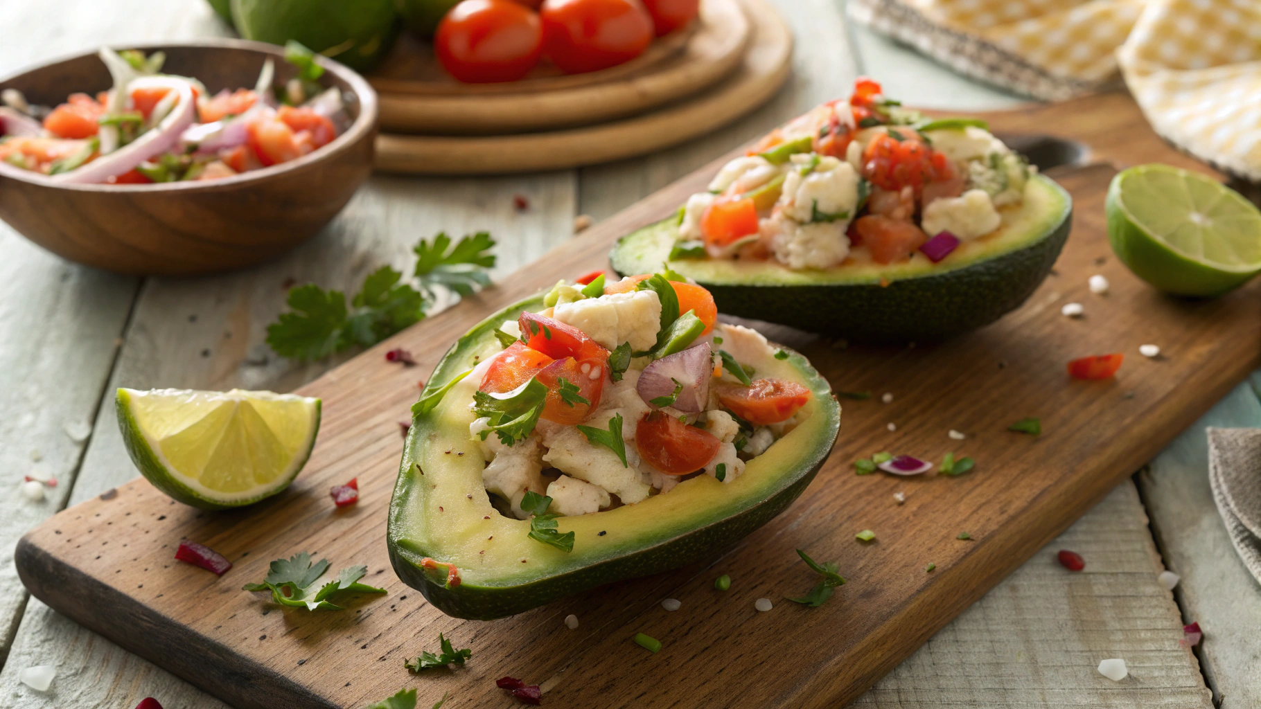 Keto Fish Taco Avocado Bowl